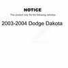 Ameribrakes Front Semi-Metallic Disc Brake Pads For 2003-2004 Dodge Dakota NWF-PRM962